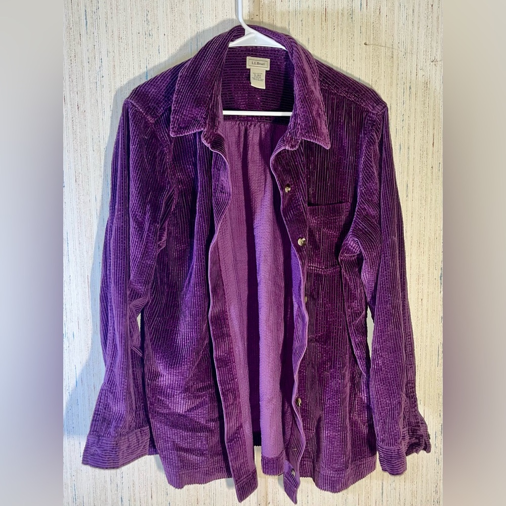 L.L. Bean Purple Corduroy Button Down